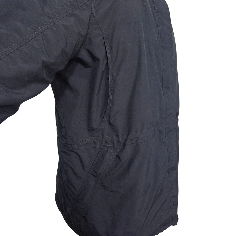 LL Bean Womens 2X Black Quilted Jacket Fleece Lined Hooded Parka 0BDX3